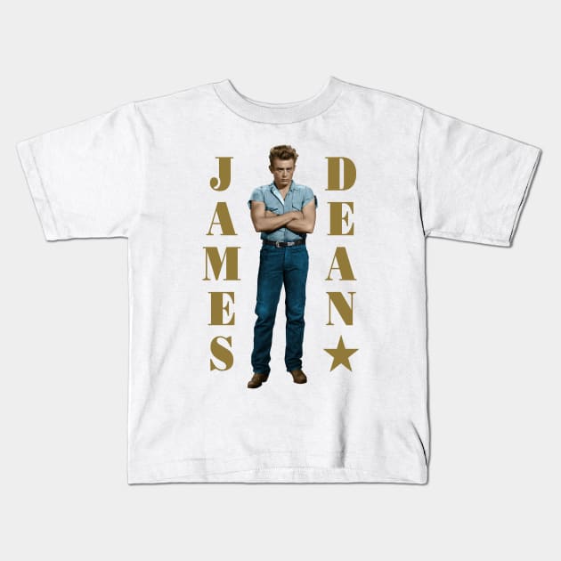 James Dean Kids T-Shirt by PLAYDIGITAL2020